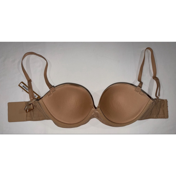 SKIMS Ultimate Push-Up Strapless Bra Clay Nude 32DDD NWT Seamless Underwire Tan - Picture 3 of 5